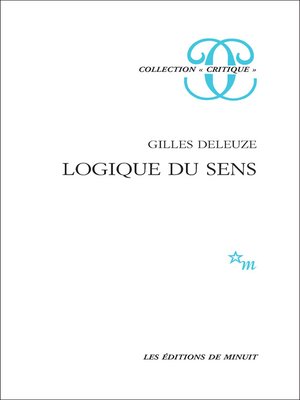 cover image of Logique du sens